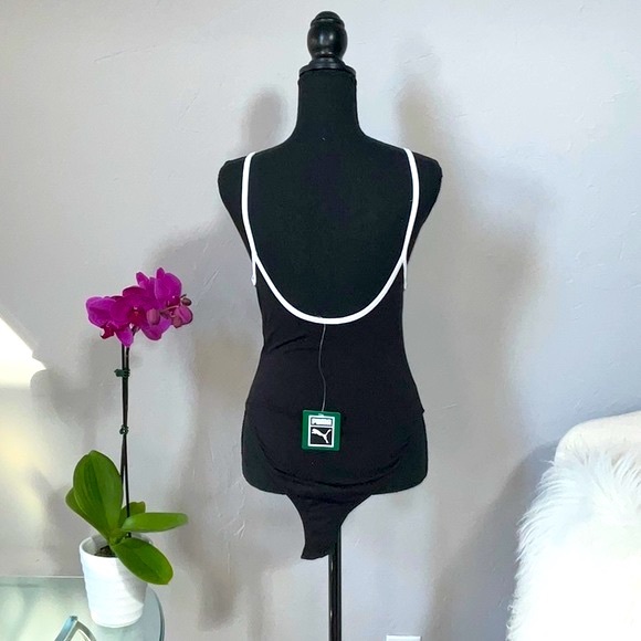 Puma Classics Black and White Bodysuit Tank Top - Picture 7 of 10